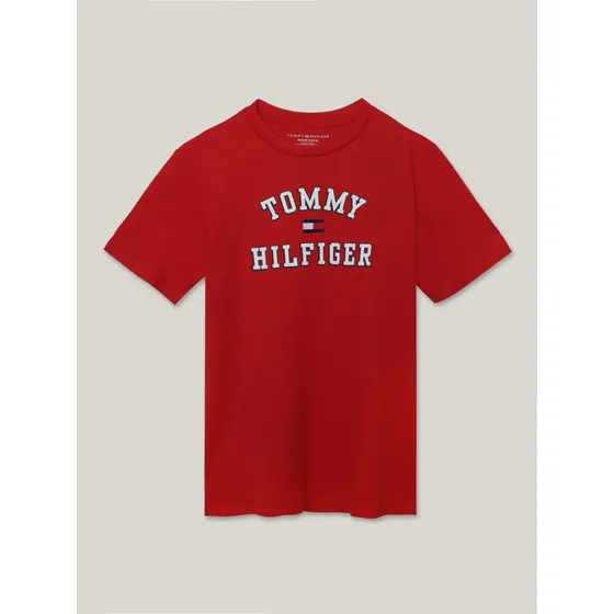 Polera De Niño Varsity Con Logo Rojo Tommy Hilfiger