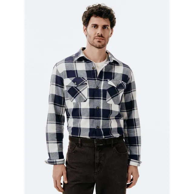 Camisa A Cuadros Con Bolsillo - Kgeq
