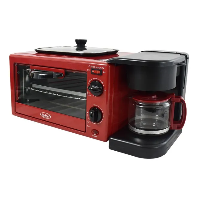 Horno Tostador Con Cafetera 3 En 1 9l 1090w Forever