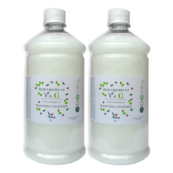 Kit 2l Base Concentrada 1.4 Shampoo Sabonete- Rende 8 Litros
