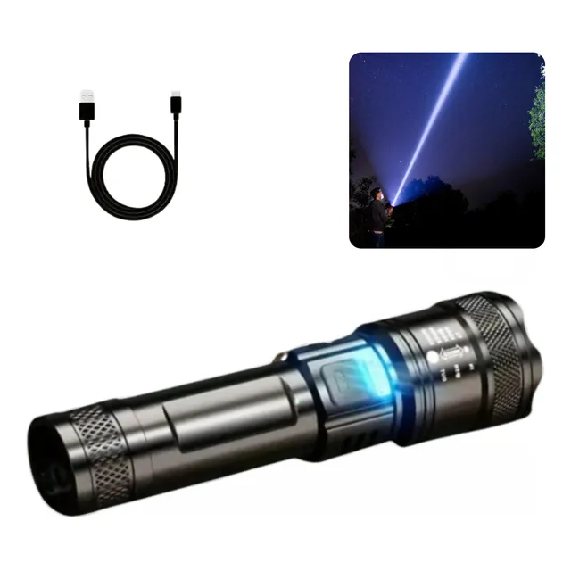 Linterna Zoom Led Recargable Potente Tactica De Mano Luz