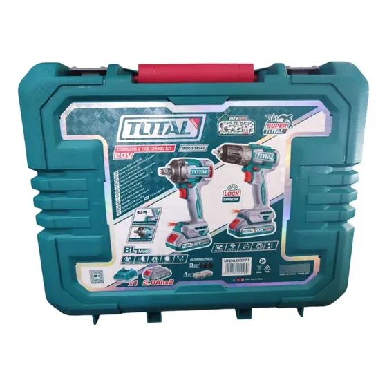 Taladro Inalámbrico Llave Impacto Brushless Combo 20v Total