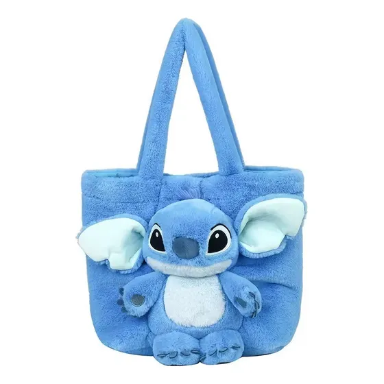 Nueva Maleta Bolso Escolar Pequeño Stitch Felpa Niños Jardin