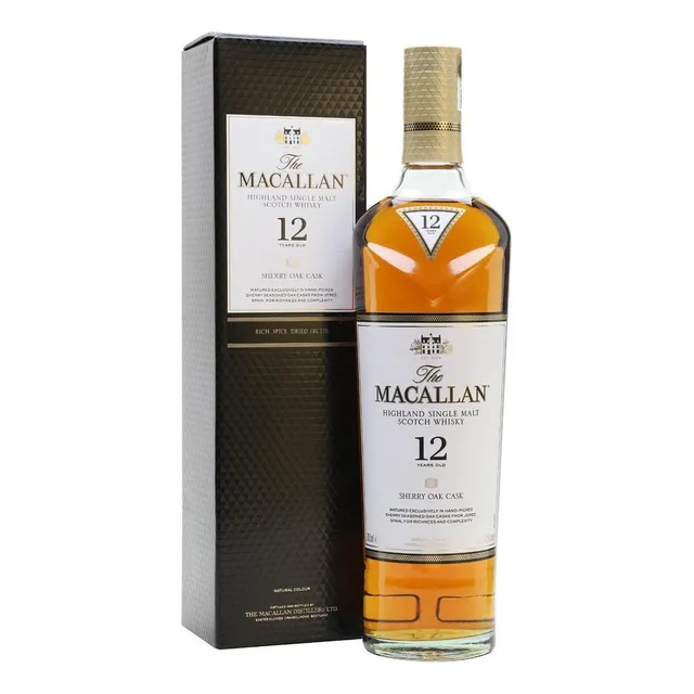 Paquete De 3 Whisky The Macallan 12 Años Sherry Oak 700 Ml