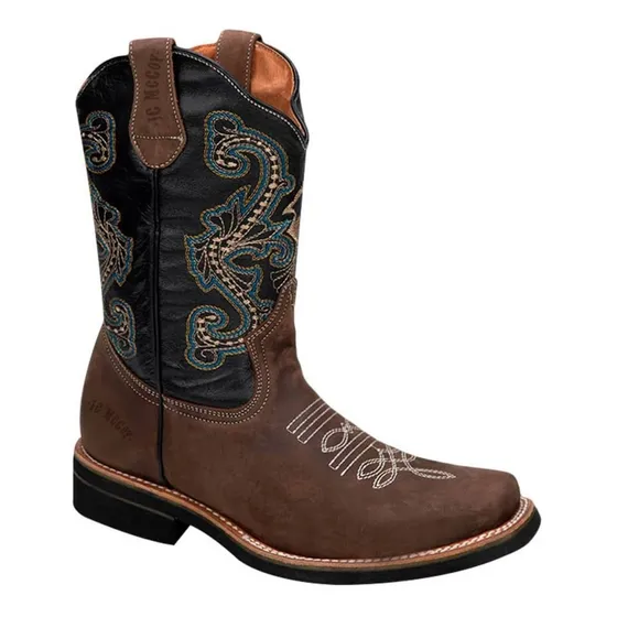 Bota Caballero Jc Mc Coy 400 Estilo Vaquero En Moka Y Cafe