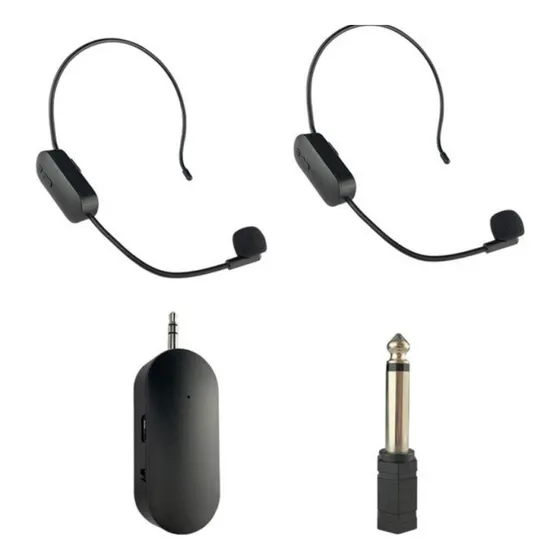 Microfone S/fio Duplo Headset Conferencia Aula Professor Sho