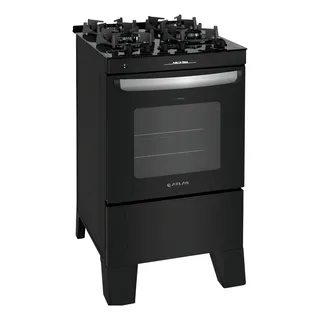 FogĂŁo 4 Bocas Atlas Agile Up Preto Mesa De Vidro - FogĂŁo 4 Bocas Atlas Agile Up Preto Mesa De Vidro -