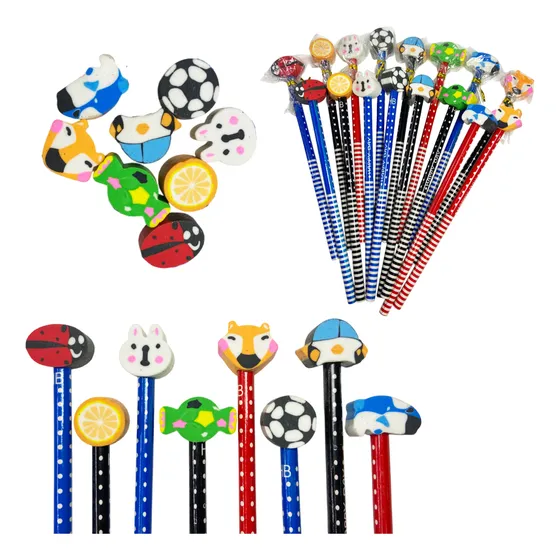 Souvenir Lapiz Negro Goma X20 Formas Lapices Fantasia Utiles