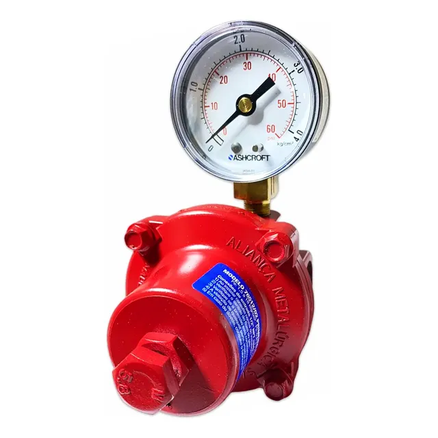 Regulador Gás Aliança 76512/02 60kg/h 1°estagio Alta Pressão