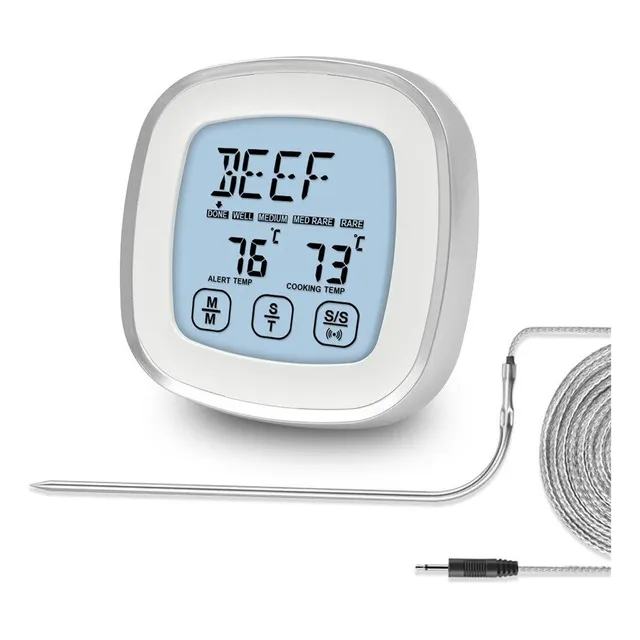 Termómetro Digital De Cocina Para Carne, Pantalla Táctil