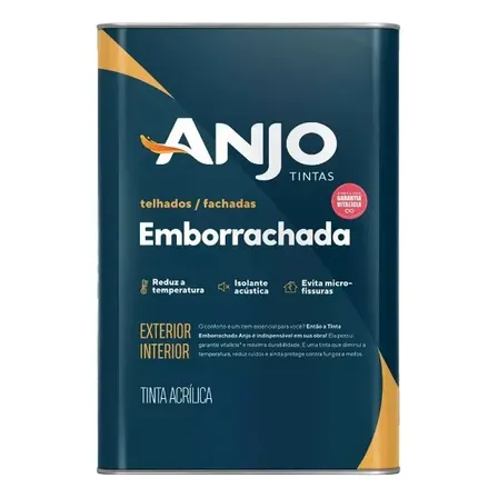 Tinta Emborrachada 18l Contra Infiltração E Fissuras Cor Branco