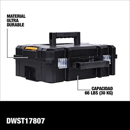 Caja Herramientas Apilable 17'' Tstak Dewalt Dwst17807 Color Black