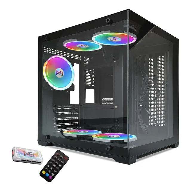 Gabinete Gamer Wovibo Computer Media Torre Tank Fan Argb