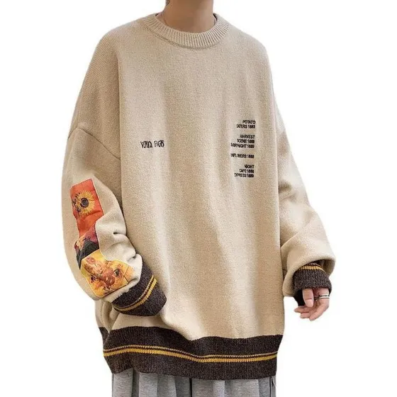 Suéter De Hip Hop Para Hombre, Ropa De Calle Van Goghogh