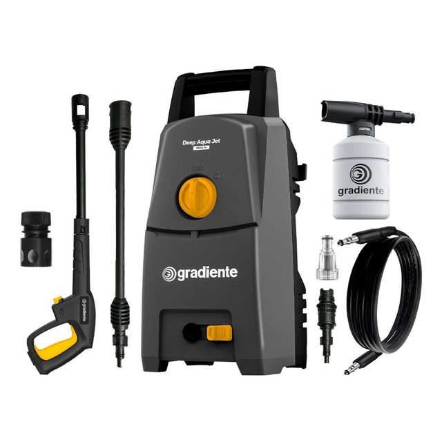 Lavadora De Alta Pressão Gradiente Compacta 1500psi 1400w Cor Cinza Lavadora De Alta Pressão Gradiente Compacta 1500psi 1400w Cor Cinza