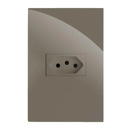 Tomada Simples 10 A -  Recta Fendi Gloss 