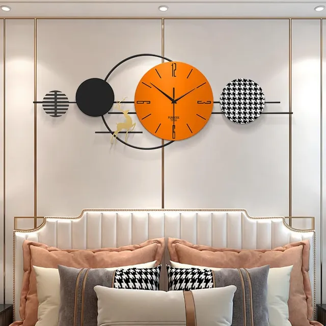 Reloj Pared Decorativo Metal Silencioso Tictac Moderno Para