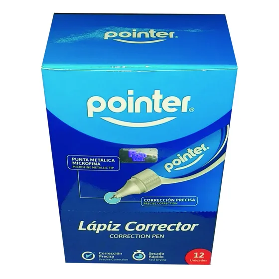 Corrector Liquido Tipo Lapiz 9 Ml  Caja 12 Unidades