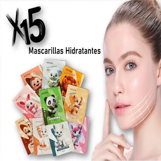 Mascarilla Facial Hidratante Skincare Combo Blanqueador Acne