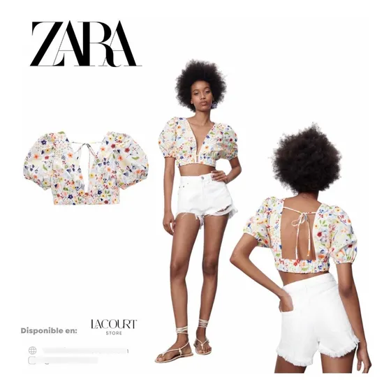 Blusa Zara Original Blanca