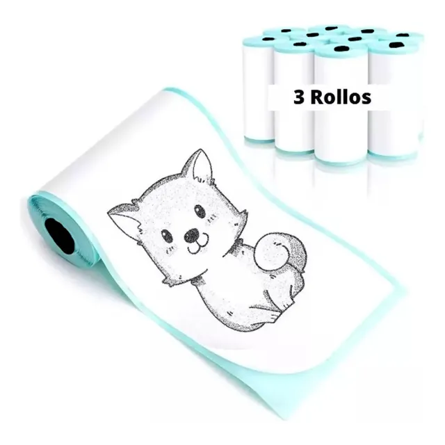 Rollo Térmica 3 Unidades Autoadhesivas 57x 30mm
