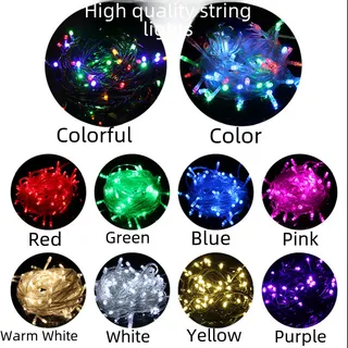 Tira Led 5m 20 Lámparas Enchufe Modelo Colorido Intermitente Tira Led 5m 20 Lámparas Enchufe Modelo Colorido Intermitente
