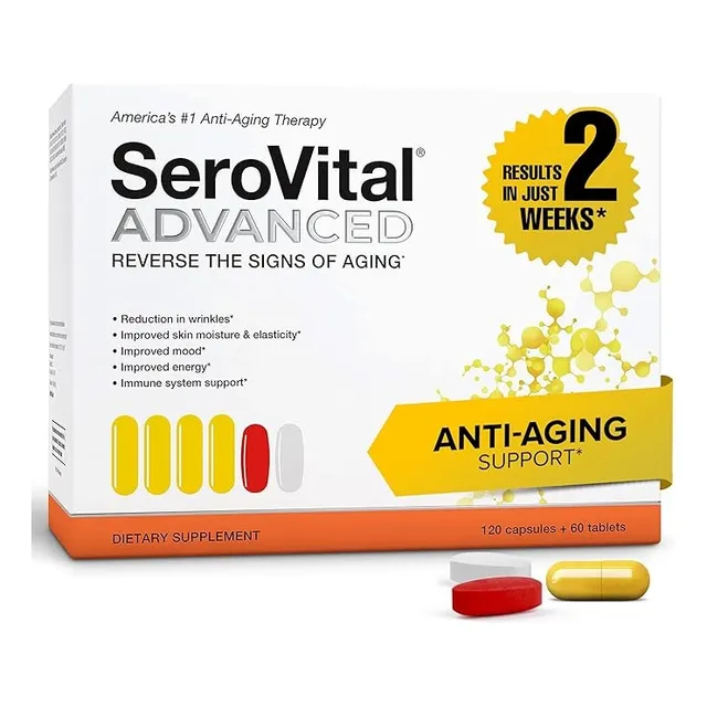 Serovital Advanced Antienvejecimiento Complex 180 Caps Todo Tipo De Piel Día/noche
