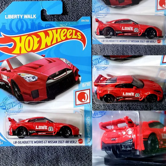 Hot Wheels Carritos Nissan Gt-r R35 Liberty Walk Red