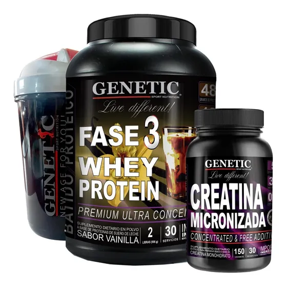 Desarrollo Muscular Ya Whey Proteína Creatina Shaker Genetic