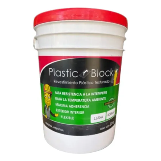 Revestimiento Plastic Block 30kg Rodillo Oceano