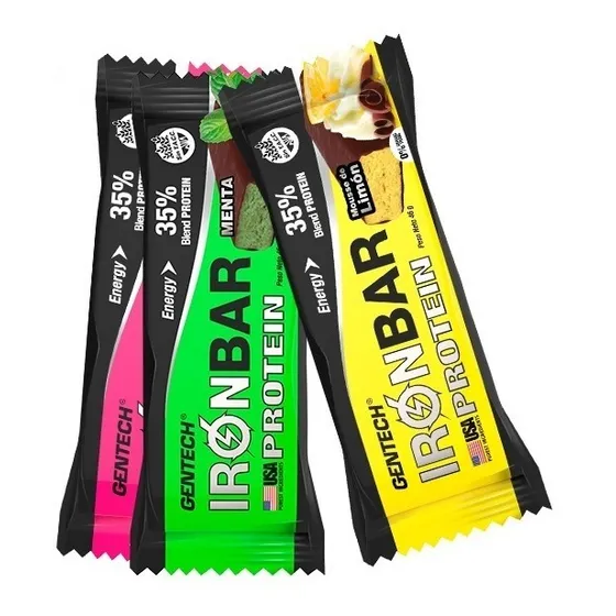 Gentech Iron Bar 46gr X20 Barrita Proteina Sin Tacc Celiacos
