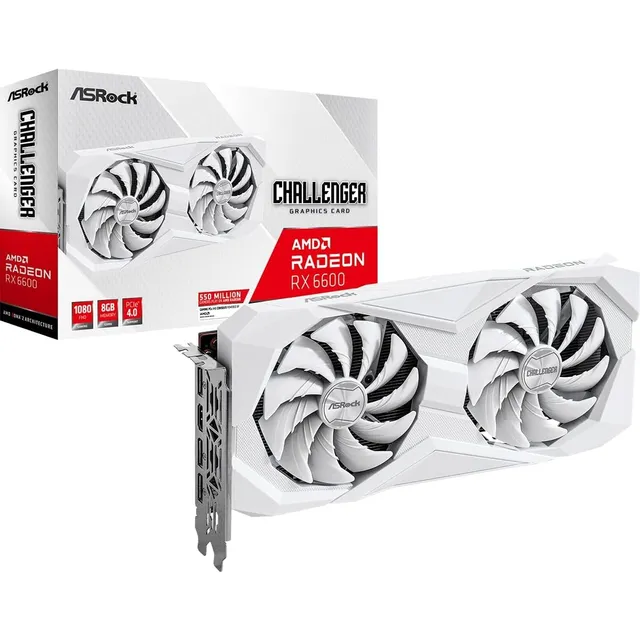 Tarjeta Gráfica Asrock Amd Radeon Rx6600 Challenger White8gb