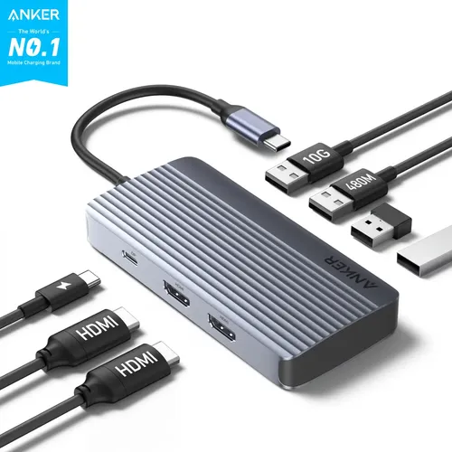 Adaptador Multiportas Usb-c 7 Em 1 Da Dell Da310 Cor Preto