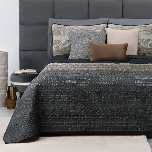 Edredón Ligero Doble Vista Real Textil + 2 Fundas de Almohada, Juego de Colcha Queen Size, Color Samurai