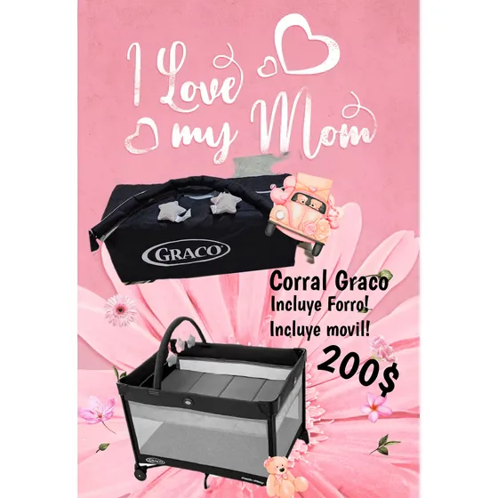 Corral Graco Nuevo Con Móvil