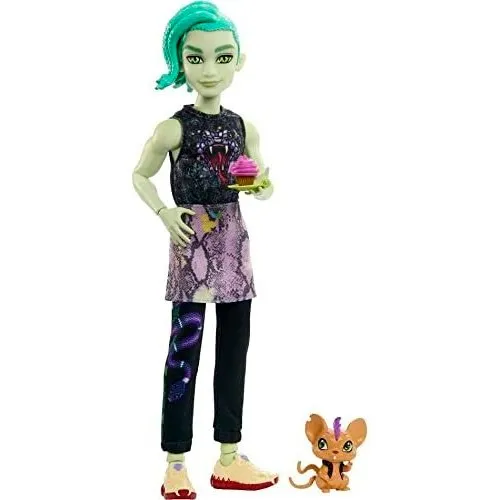 Monster High Deuce Gorgon Posable Doll, Mascotas Y Tlwdd