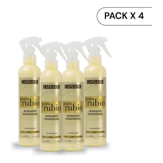 Spray Aclarante Instantáneo Puro Rubio Capilatis X4 Unidades