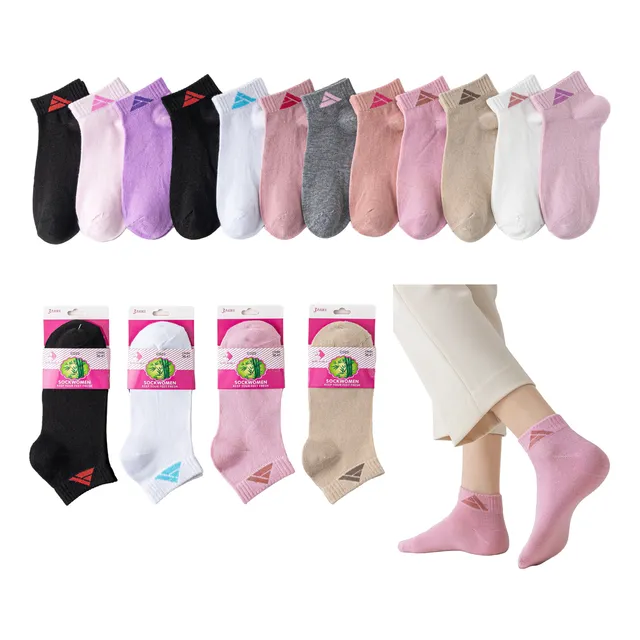Pack 12 Calcetines Tobilleras Mujer Soquete Calcetas Bambú