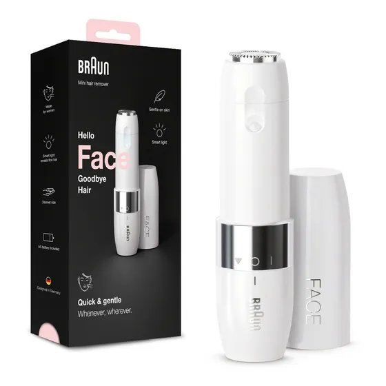 Depiladora Facial Eléctrica Braun Fs1000 Rasuradora Mini Color Blanco