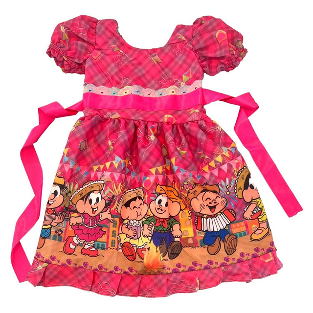 Vestido Junino Infantil Menina Festa Com Forro Vestido Junino Infantil Menina Festa Com Forro