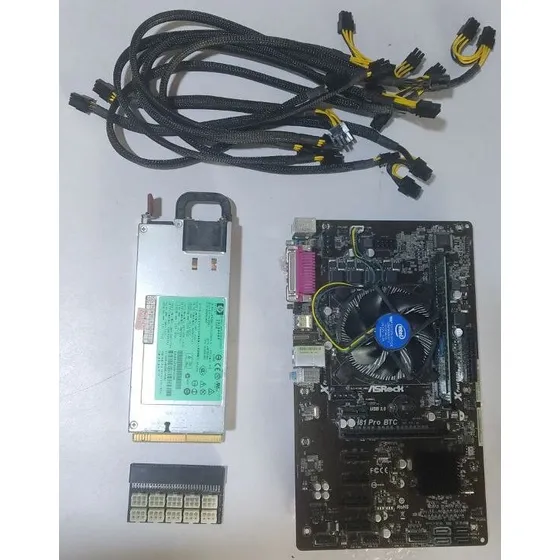 Kit Para Rigs (motherboard, Fuente, Cpu, Ram, Risers).