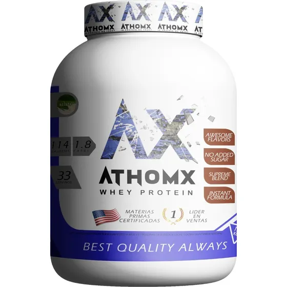 Proteina Suero 80% Whey Sabores 1 Kg Athomx Calidad