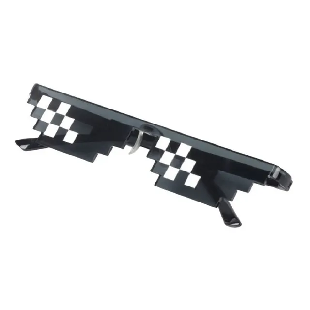 Gafas Pixeladas Tipo Meme (entrega Inmediata) Color Negras