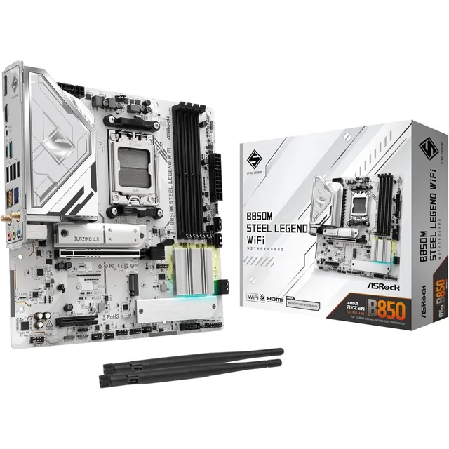 Motherboard Asrock B850m Steel Legend Wifi Amd B850 Am5 Matx