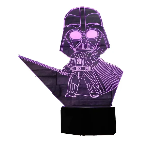 Lámpara 3d App Incluida Star Wars Mini Darth Vader + Pilas