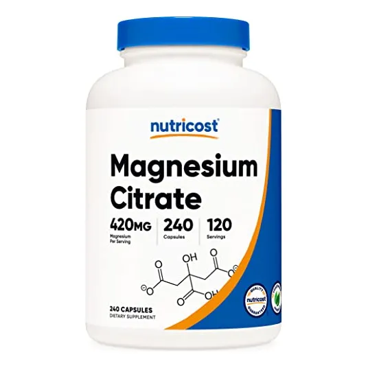 Suplemento Nutricost Citrato De Magnesio 420 Mg 240 Cápsulas