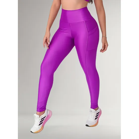 Calça Legging Bolso Lateral Blackout Com Compressão