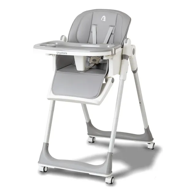 Silla Periquera Alta Para Bebe 5 En 1 Color Gris Silla periquera ajustable