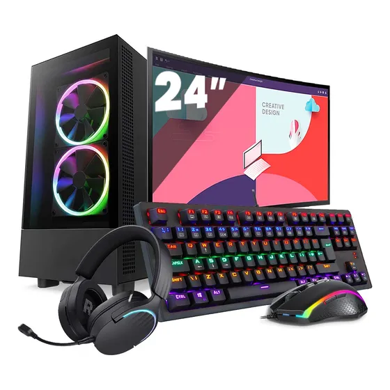 Pc Gamer Amd Ryzen 7 5700g 32gb 960g Ssd Monitor 24 Completa