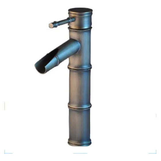 Shaohuasc Lavabo Grifo Elegante Seccion Bambu Aumento Largo
